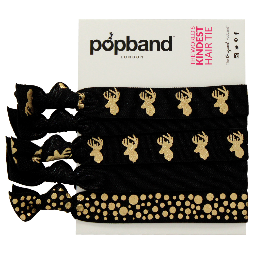 Hair Tie - Stag by Popband for Women - 5 Pc Hair Bands